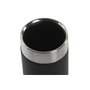DKD Home Decor Vaso de Resina y Acero Inoxidable Negro 7x7x10,5 cm
