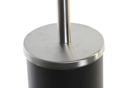 DKD Home Decor Escobillero Loft Negro Plateado Metal Inox 10 x 38.4 x 10 cm