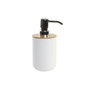 DKD Home Decor Dosificador PP Bambú Blanco y Natural 7x9x15,5 cm