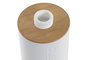 DKD Home Decor Dosificador Blanco Natural Pp y Bambu 9 x 15.5 x 7 cm