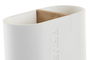 DKD Home Decor Vaso Basicos Blanco Natural Polipropileno Bambú 11.5 x 5.5 x 10.5 cm