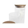 DKD Home Decor Set de 3 Botes de Borosilicato 1,8L con Letras
