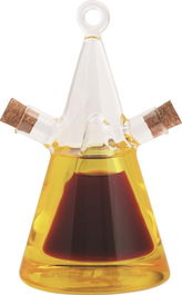 DKD Home Decor Aceitera Vinagrera Vidrio Borosilicato y Corcho Transparente 9 x 18 x 10.5 cm