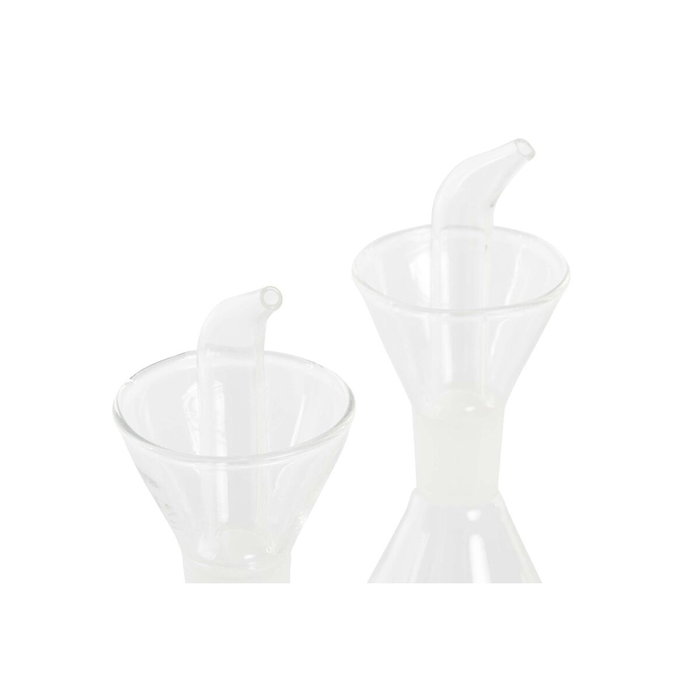 DKD Home Decor Set de Aceitera y Vinagrera de 2 Piezas en Borosilicato