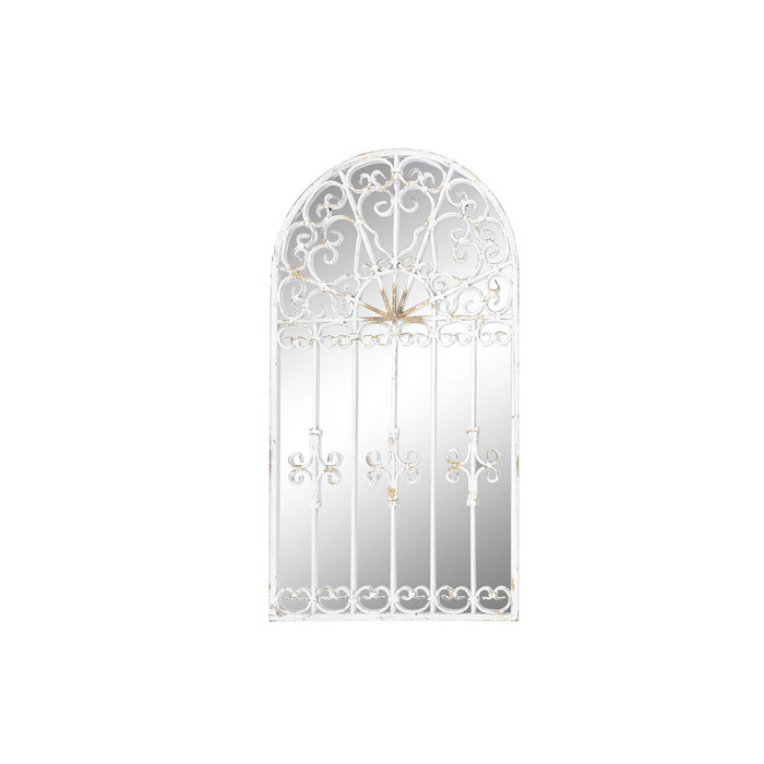 DKD Home Decor Espejo de Metal Diseño Ventana Envejecido Blanco 55x3x103,5 cm DKD Home Decor Espejo de Metal Diseño Ventana Envejecido Blanco 55x3x103,5 cm