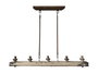 DKD Home Decor Lámpara de Techo Abeto y Metal Envejecido 111,5x12x83 cm