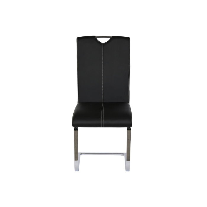 DKD Home Decor Silla de Metal y PU Negro