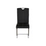 DKD Home Decor Silla de Metal y PU Negro