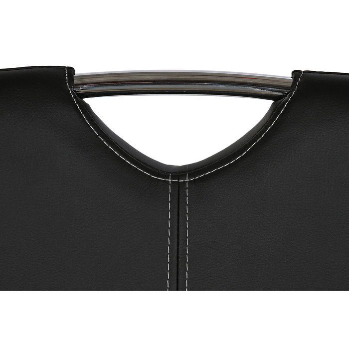 DKD Home Decor Silla de Metal y PU Negro