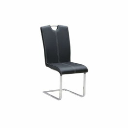 DKD Home Decor Silla de Metal y PU Negro