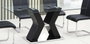 DKD Home Decor Consola de Cristal Templado y MDF Negro 120x40x76 cm