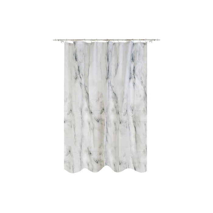 DKD Home Decor Cortina de Poliéster BAÑO MARMOL 180x180 cm