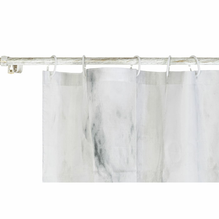 DKD Home Decor Cortina de Poliéster BAÑO MARMOL 180x180 cm