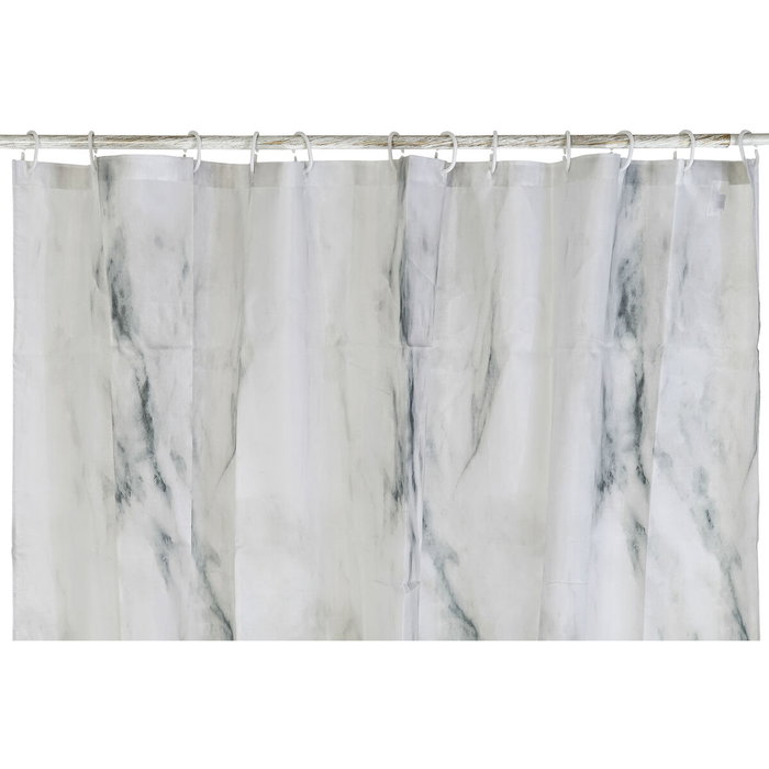 DKD Home Decor Cortina de Poliéster BAÑO MARMOL 180x180 cm