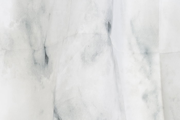 DKD Home Decor Cortina Baño Marmol Glam 180x180x0.5 cm Poliester