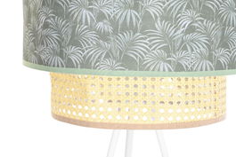 DKD Home Decor Lámpara de Pie Colonial Verde Blanco 40 x 129 x 40 cm