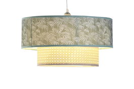 DKD Home Decor Colonial Lámpara de Techo Verde Blanco 46 x 25 x 46 cm