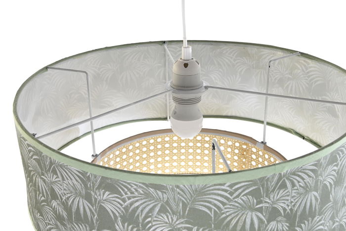 DKD Home Decor Colonial Lámpara de Techo Verde Blanco 46 x 25 x 46 cm