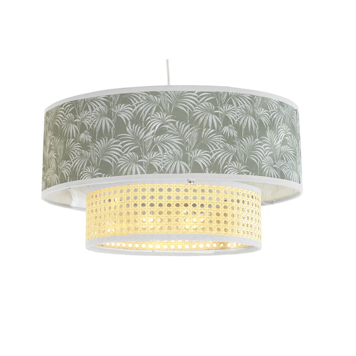DKD Home Decor Lámpara de Techo de Poliéster Palmeras Verde