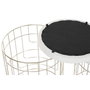 DKD Home Decor Set de 2 Reposapiés Dorado