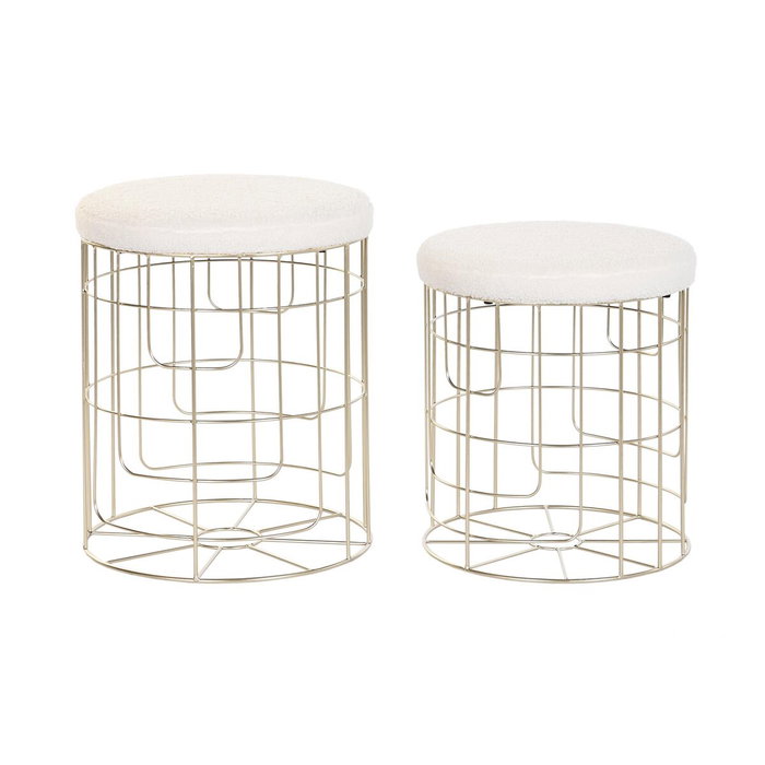 DKD Home Decor Set de 2 Reposapiés Dorado DKD Home Decor Set de 2 Reposapiés Dorado
