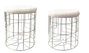 DKD Home Decor Set de 2 Reposapiés Dorado