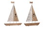 DKD Home Decor Decoración Velero en Mango Marrón (Surtido de 2)