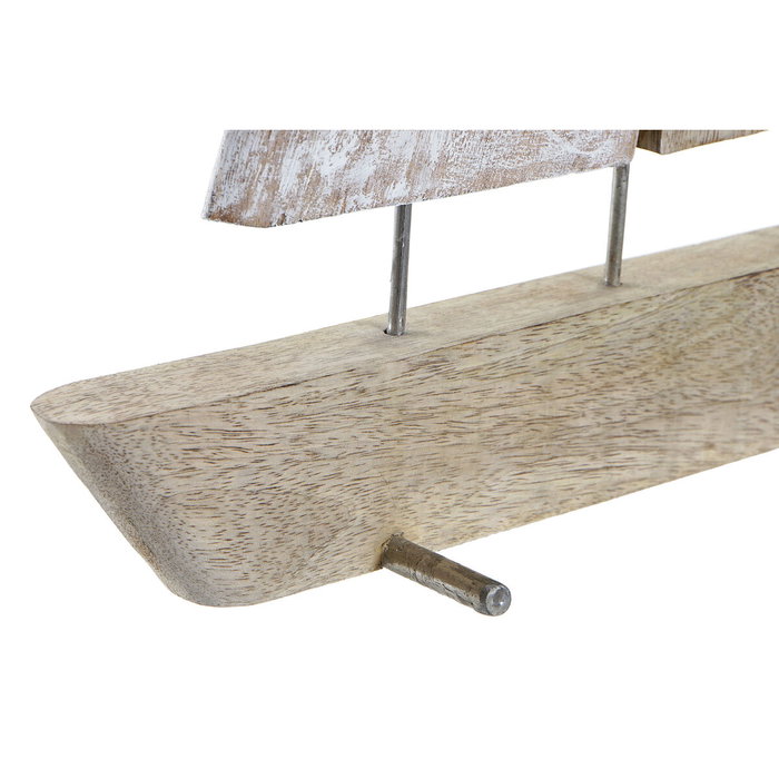 DKD Home Decor Decoración Velero en Mango Marrón (Surtido de 2)
