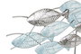 DKD Home Decor 2 Unidades Decoracion Mediterraneo Azul Dorado Metal Peces 65.4 x 39.5 x 9 cm