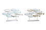 DKD Home Decor Decoración de Metal de Peces, 65,4x9x39,5 cm, 2 Piezas Surtidas
