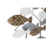 DKD Home Decor Decoración de Metal con Motivos de Peces, Surtido de 2 Piezas