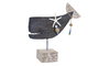 DKD Home Decor Figura de Ballena en Mango y Resina Azul Natural