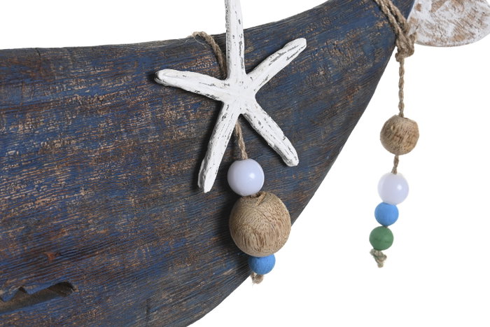 DKD Home Decor Figura de Ballena en Mango y Resina Azul Natural DKD Home Decor Figura de Ballena en Mango y Resina Azul Natural