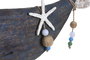 DKD Home Decor Figura de Ballena en Mango y Resina Azul Natural