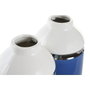 DKD Home Decor Jarrón de Gres Plateado Surtido de 2 Unidades