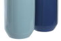 DKD Home Decor Jarrón Atlántico Azul Marino/Celeste Gres 12.5 x 25 x 12.5 cm (2 Unidades)
