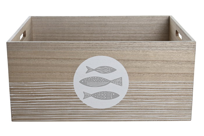 DKD Home Decor Caja Mediterraneo Natural MDF 50 x 40 x 22.5 cm