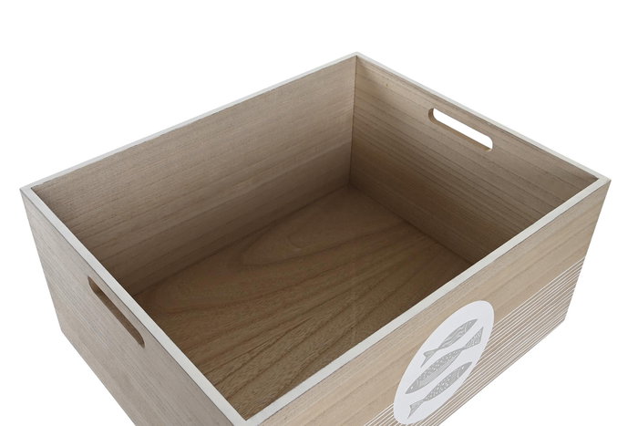 DKD Home Decor Caja Mediterraneo Natural MDF 50 x 40 x 22.5 cm