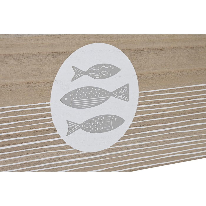 DKD Home Decor Caja MDF 50x40x22,5 con diseño de peces Natural DKD Home Decor Caja MDF 50x40x22,5 con diseño de peces Natural