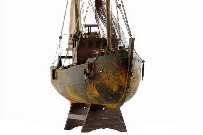 DKD Home Decor Barco Verde Marron Oscuro Madera 13 x 35 x 40 cm DKD Home Decor Barco Verde Marron Oscuro Madera 13 x 35 x 40 cm