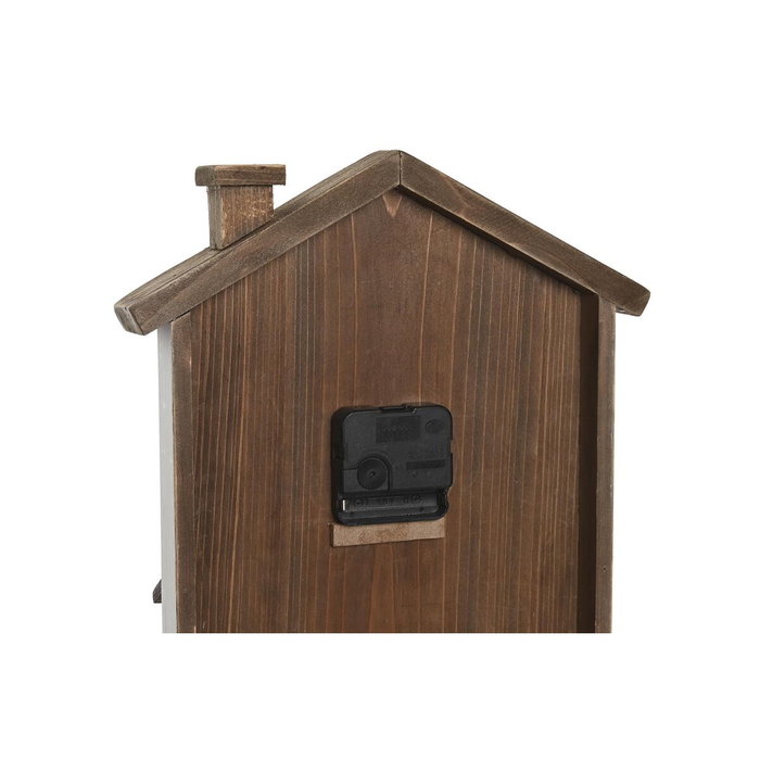 DKD Home Decor Reloj de Sobremesa Paulownia Casas Blanco 26x7x31 cm DKD Home Decor Reloj de Sobremesa Paulownia Casas Blanco 26x7x31 cm