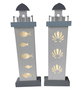 DKD Home Decor Decoración MDF LED Faro Surtido de 2 Unidades
