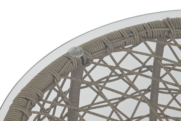 Silla Terraza Y Jardin DKD Home Decor Beige Natural 73.5 x 66.5 x 68 cm Set de 3