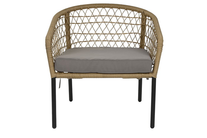 Silla Terraza Y Jardin DKD Home Decor Beige Natural 73.5 x 66.5 x 68 cm Set de 3