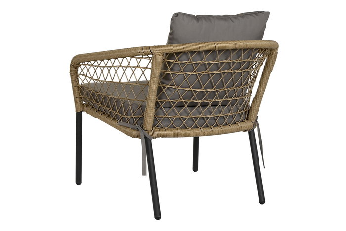 Silla Terraza Y Jardin DKD Home Decor Beige Natural 73.5 x 66.5 x 68 cm Set de 3