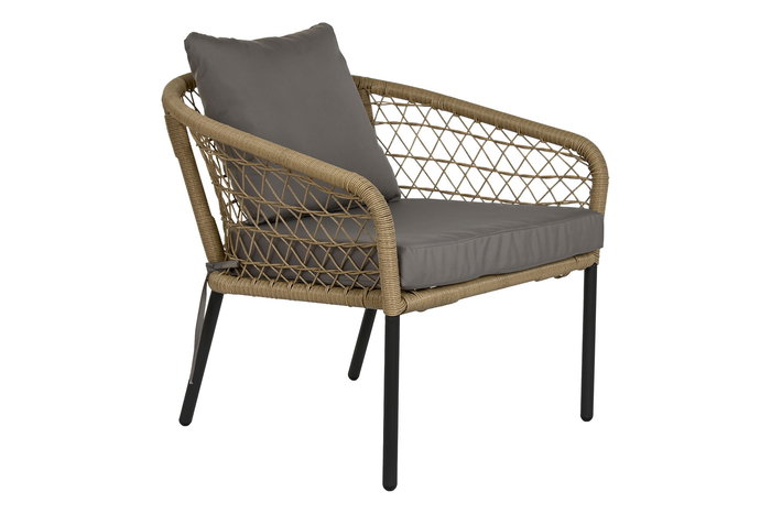 Silla Terraza Y Jardin DKD Home Decor Beige Natural 73.5 x 66.5 x 68 cm Set de 3