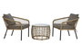 Silla Terraza Y Jardin DKD Home Decor Beige Natural 73.5 x 66.5 x 68 cm Set de 3