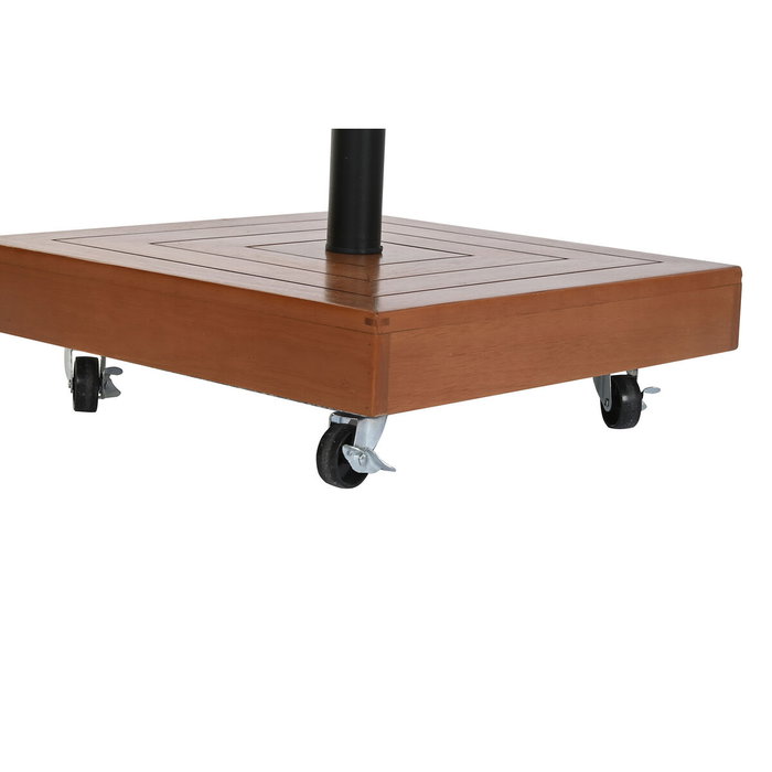 DKD Home Decor Base para Parasol de Eucalipto y Granito con Ruedas, 40 kg