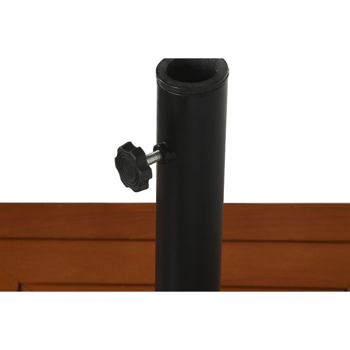DKD Home Decor Base para Parasol de Eucalipto y Granito con Ruedas, 40 kg