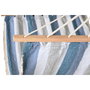 DKD Home Decor Hamaca de Rayas Azul y Blanco